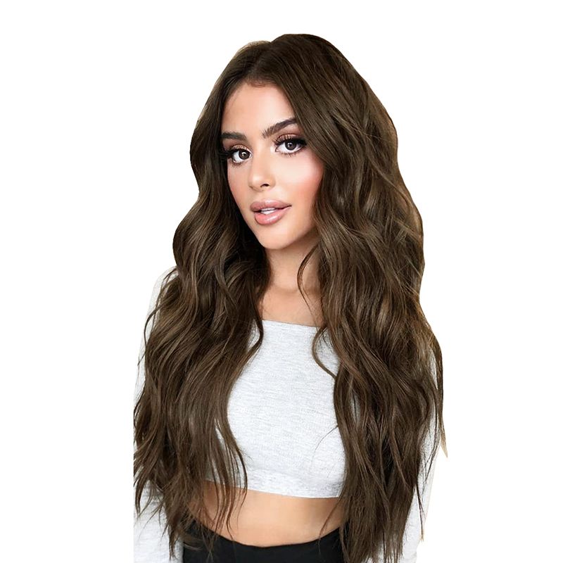 50cm Curly Wavy Long 4 PCS Set Thick Clip In On Hair Extensions Shop