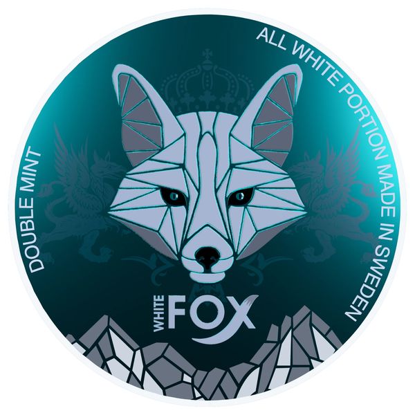 White Fox Double Mint Slim All White Portion 15g - 2 PACK (Nicotine Pouch)