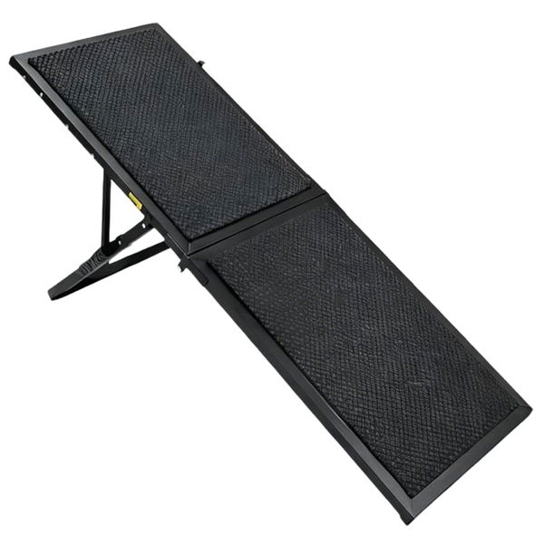 5-Step Adjustable Foldable Wood PetStairs Pet Ramp for Sofa Couch Stairs