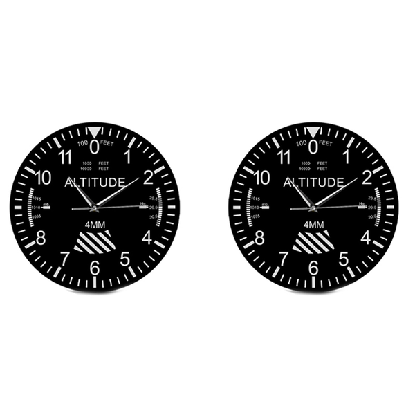 Altimeter Wall Clock Tracking Pilot Air Plane Altitude Home Decor