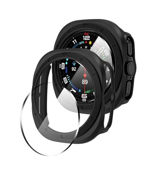 2 Piece Hard Bumper Case Compatible With Samsung Galaxy Watch 7 Ultra 47mm