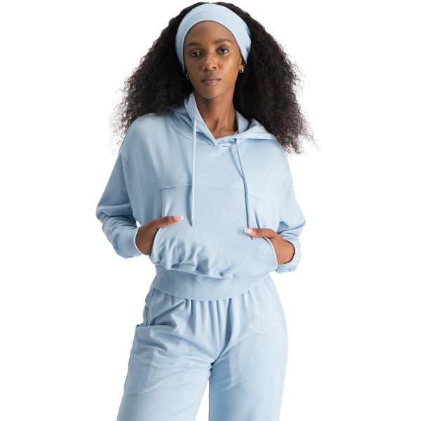 Women Cotton Hood and Drawcord Hoodie