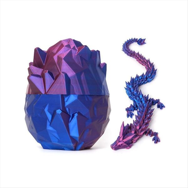 3D Printed Dragon in Egg Crystal Dragon Fidget Toys Style 2