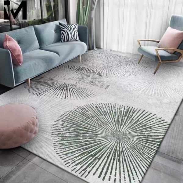 Concise Style Print Rug Grey