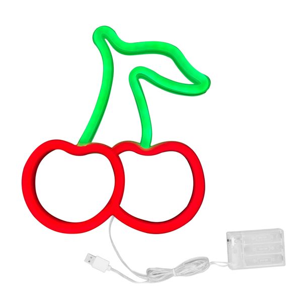 Red Cherry - Shaped Neon Sign for Wedding Party