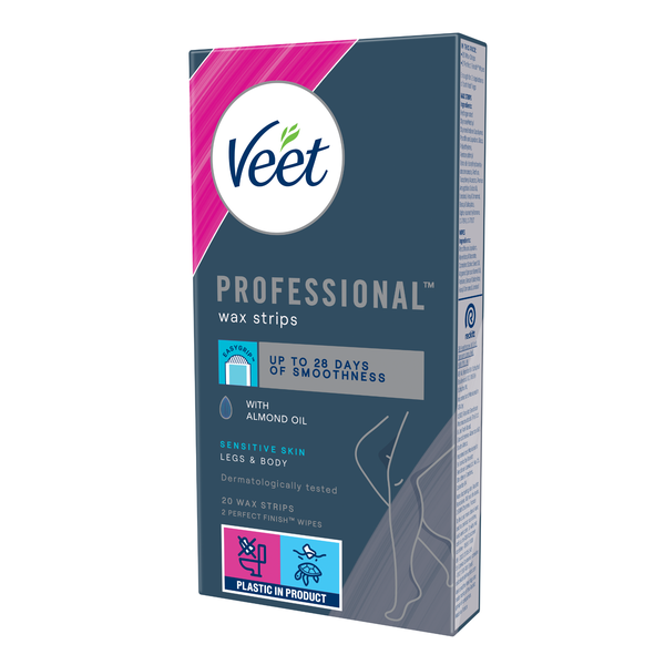 Veet 20 s, Hair Removal, Wax Strips, Sensitive Skin