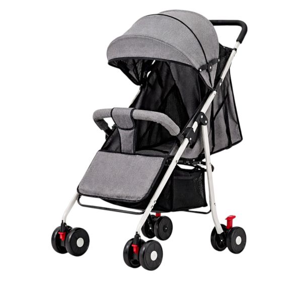 Foldable Travel Baby Stroller with Sun Canopy &amp; Basket