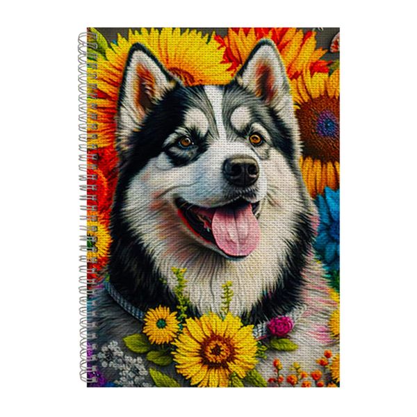 Embroidered SIBERIAN HUSKY Notebook Dog Gift Idea A4 Notepad Pad 102