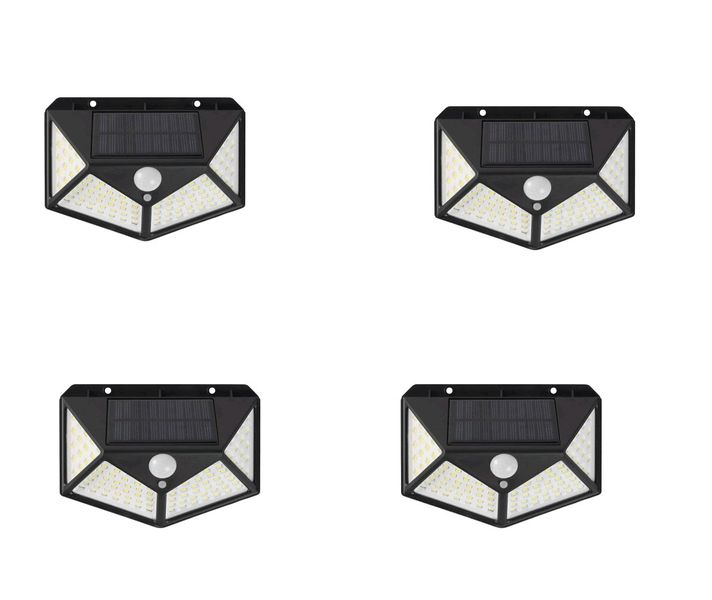 4PCS 100 LED Solar Motion Sensor Wall Light With 3 Modes-GD-177