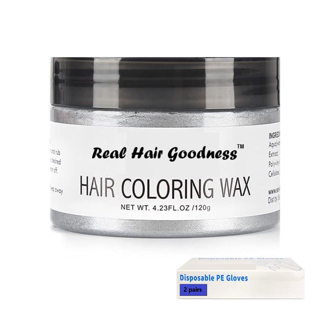 Real Hair Goodness Hair Coloring Wax -T emporary Hair Color - Silver ...