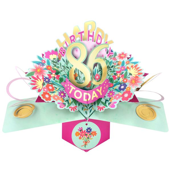 Happy 86th Birthday 3D Pop Up Card - Female