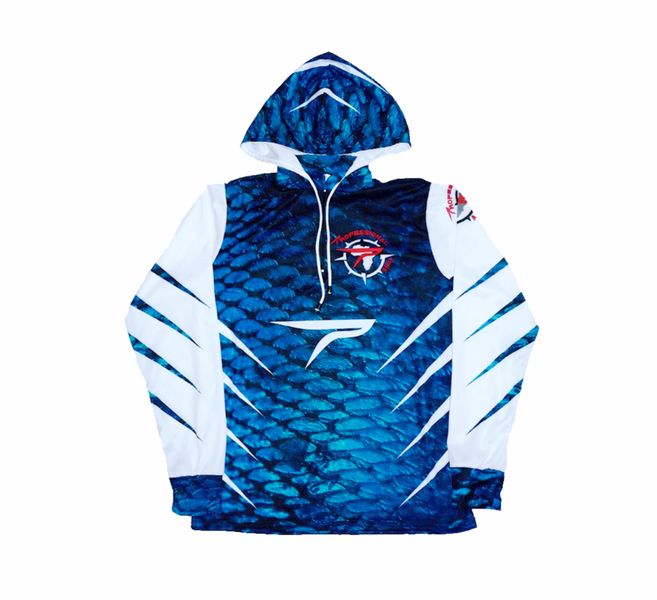 Blue White Predator Shirt Hoodie