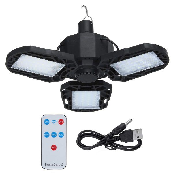 LED Garage Lights, Deformable Garage Light 3 Adjustable Panels