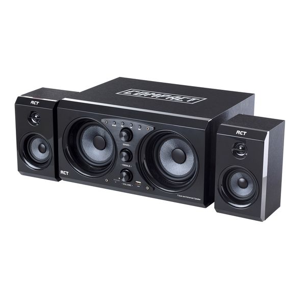 RCT 2.2 Channel Stereo Speaker - 2x Satellite Speakers + 1x Dual-Sub Unit
