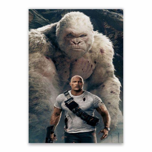The Rock And Gorilla Poster - A1