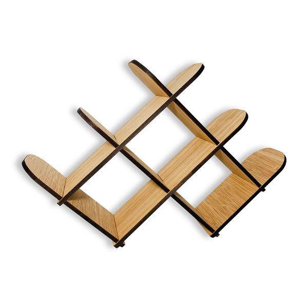 SleekStack Wine Rack - Modern Bamboo Wine Storage