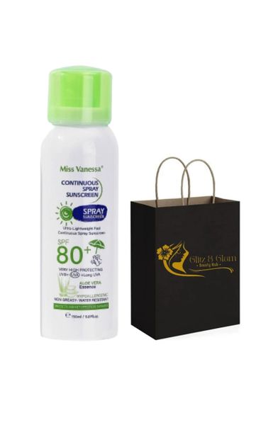 Glitz &amp; Glam Aloe Vera Essence Continuous Spray Sunscreen (SPF 80+)