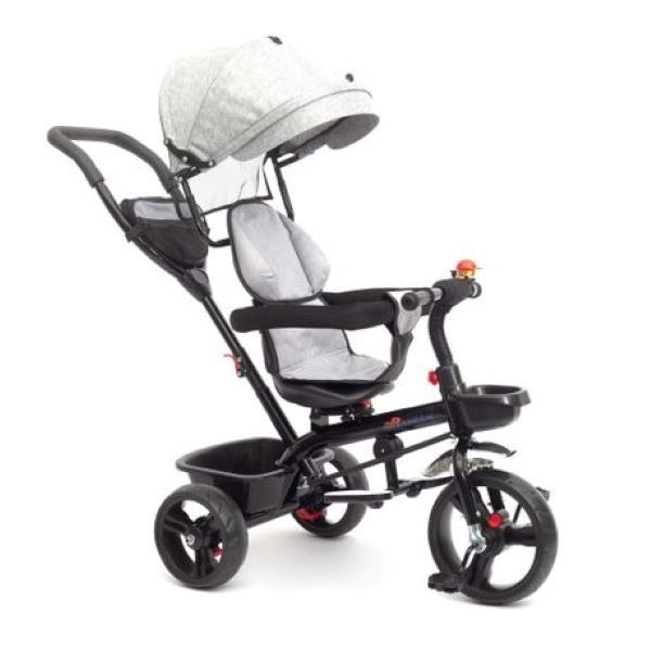 Durable Ride-on Cruiser Tricycle with Versatile Basket-Grey