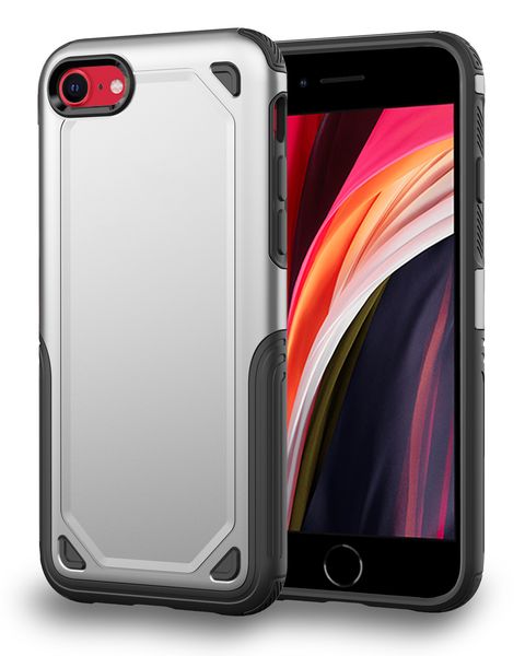 Tuff-Luv - Rugged ShockProof Cover for Apple iPhone 7/8 and iPhone SE 2020 - Silver