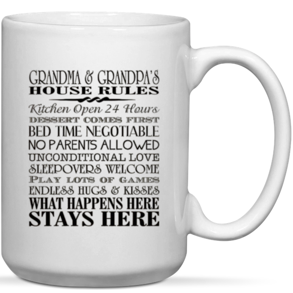 Grandma &amp; Grandpa's House Rules Gift Mug