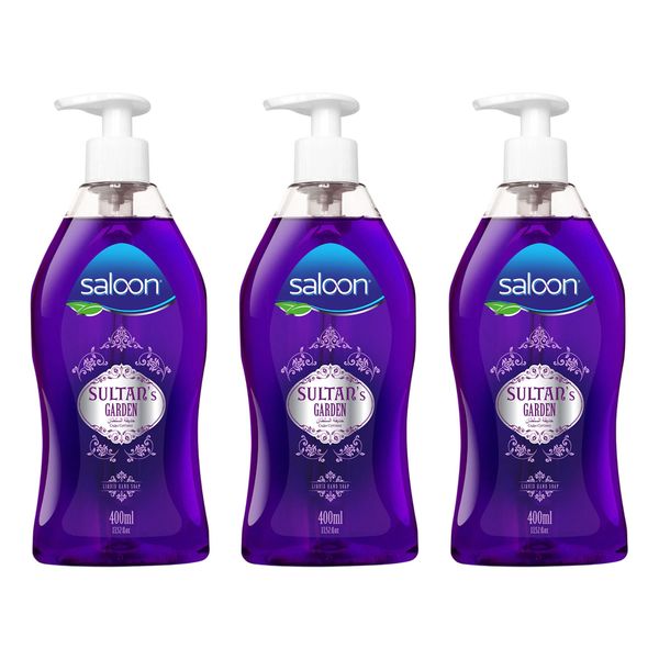 Saloon Liquid Hand Wash Soap - Lavender Sultan's Garden - 400ml - 3 Pack