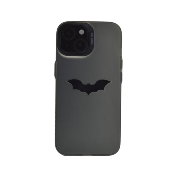 Black Bat-Man Inspired Phone Case Silver - Compatible With Iphone