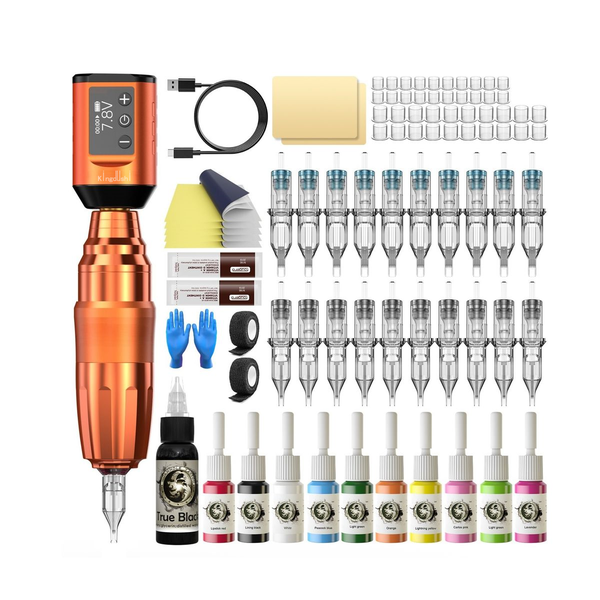 Kingdushi Wireless Tattoo Kit With Dot &amp; Jump-Start Mode,Memory,Timer
