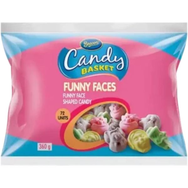 Beacon Candy Basket Funny Faces 360g - Pack of 72