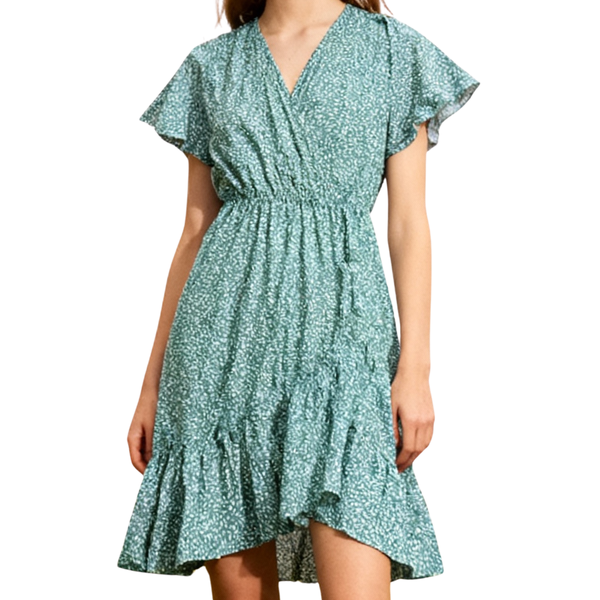 Womans Leafy Breeze Viscose Dress