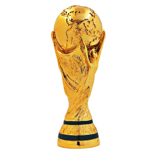 27Cm 2022 Qatar World Cup Trophy Gold Plated Resin Cup Model Souvenir