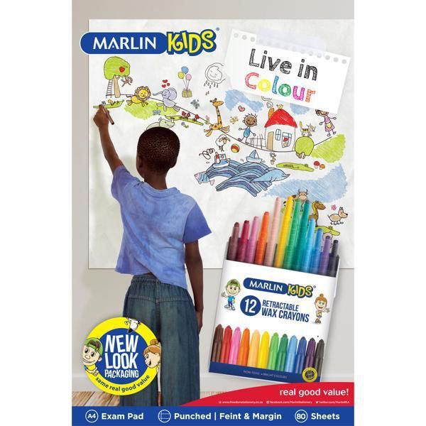 Marlin A4 Exam Pad 80-Sheets Punched