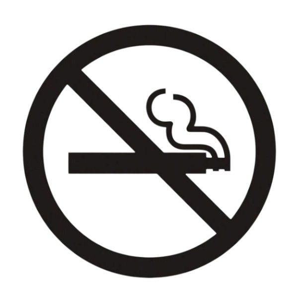 No Smoking 3D Acrylic Wall Sign - Black