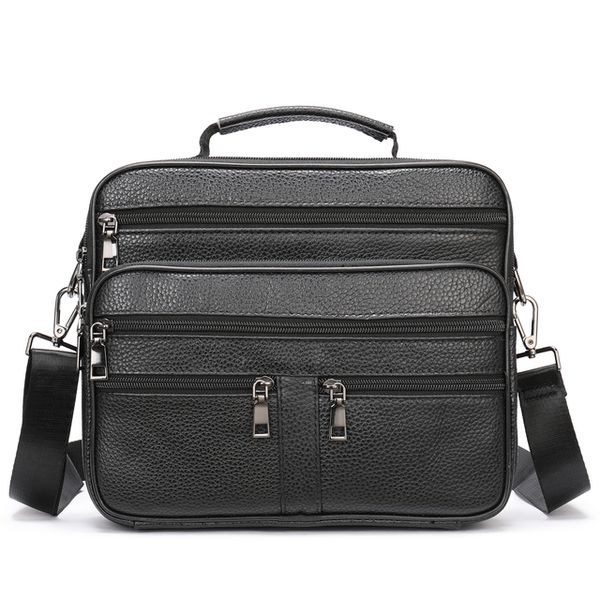 Office Messenger Bag Male Crossbody Bag-Black