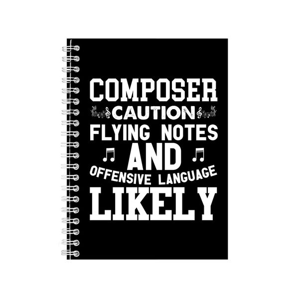 Composer Wire Bound Notebooks Composing Gift Idea Writing Books Notepad