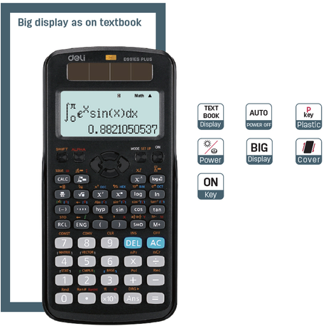 Deli 417 Function Scientific Calculator Black D991ES Shop