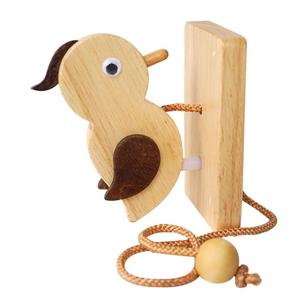 Decor Novelty Wooden Woodpecker Bird Pull Door Bell 9cm