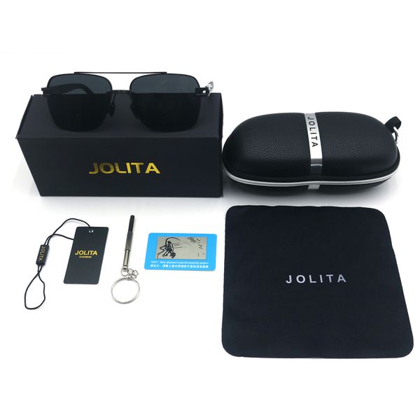 Jolita A671 Men's Polarized Square Sunglasses - Metal Frame, UV Protection