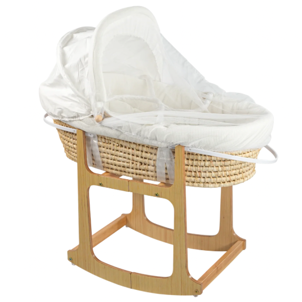 Emerald Baby Wooden Moses Basket