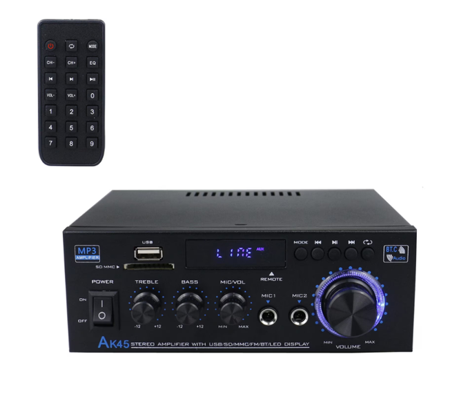 Audio Amplifier Host with Bluetooth, Karaoke Function,USB and SD Card Slots