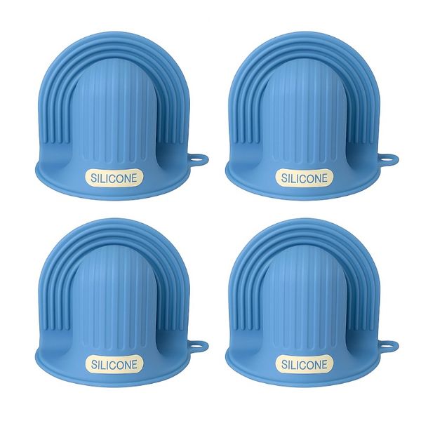 4-Pack Silicone Heat-Resistant Oven Mitts