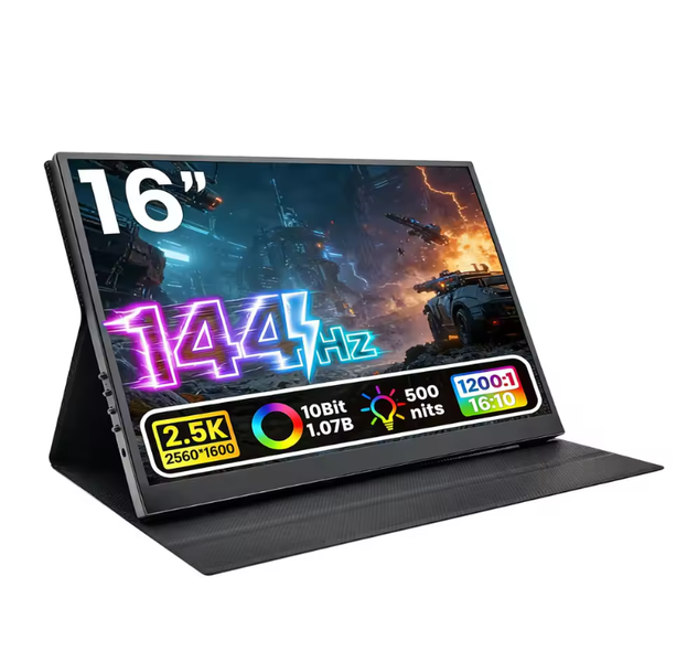 16 Inch 2.5K QHD 144Hz Portable Gaming Monitor