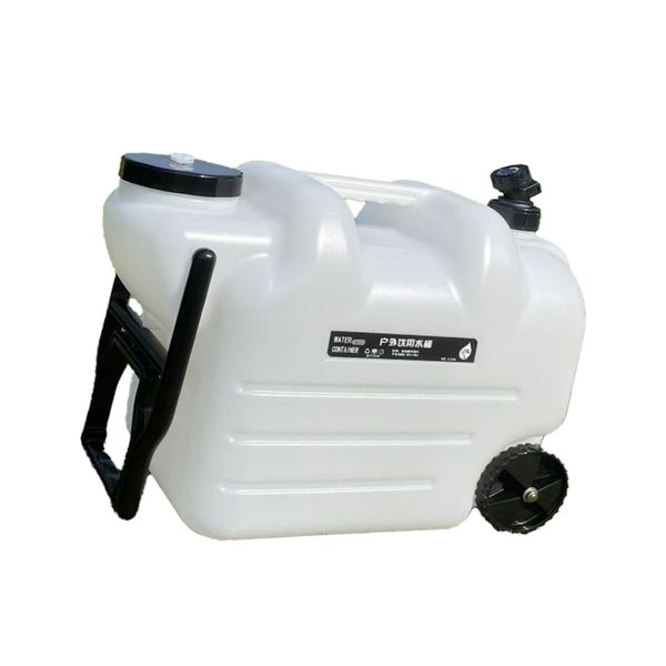 Outdoor Camping Portable PE Water Bucket, Vehicle-Mounted Water Tank 28L
