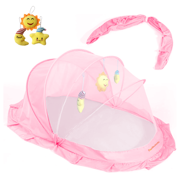 TopikaKids-Baby Mosquito Net Bed Tent,Baby Shelter for Mosquitoes with Toy