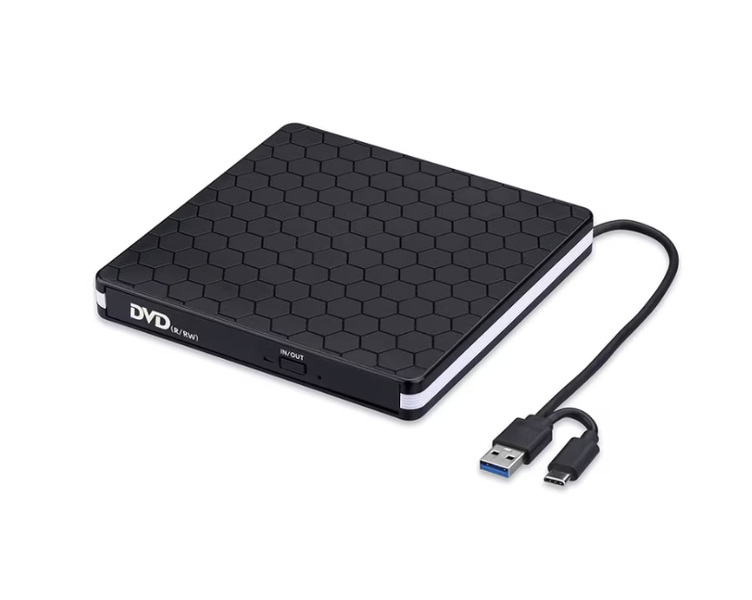 External DVD Burner, USB 3.0 Interface, Black