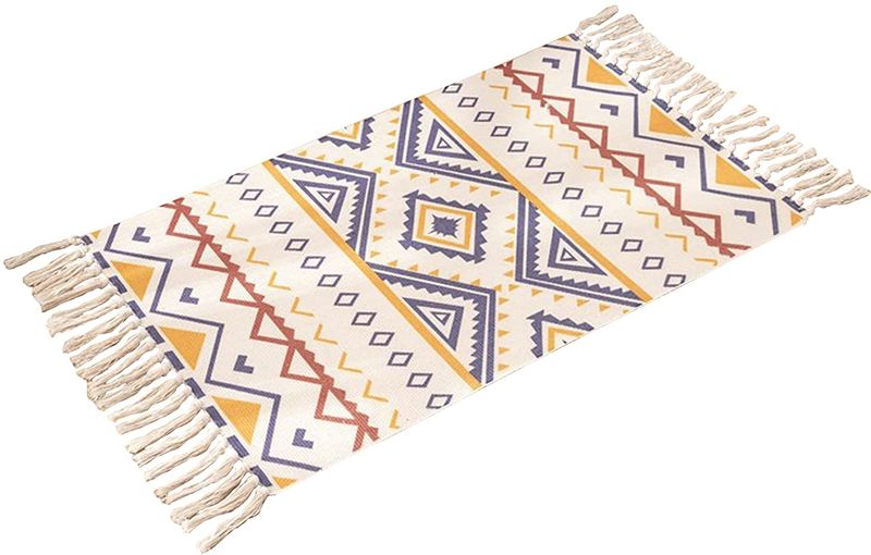 Creative Living Bohemian Tassel Rectangle Rug 60 x 90 cm