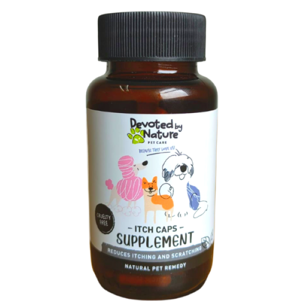 Devoted By Nature- Itch Caps for Cats &amp; Dogs - 60 Vegan Caps
