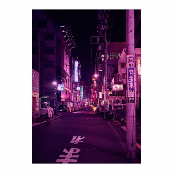 Purple Night City - A1 Poster