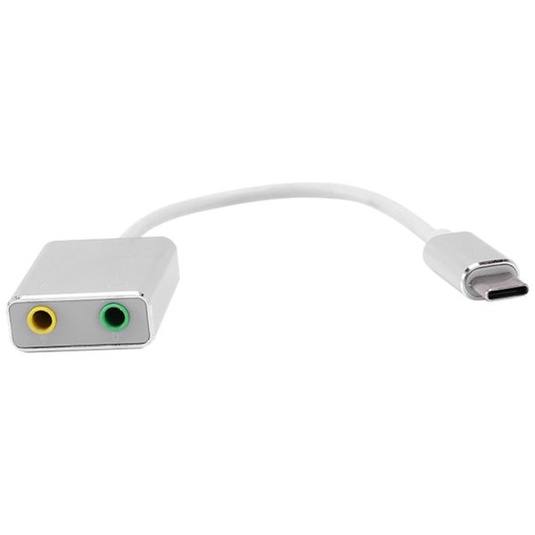 Connector Type C Cable Usb Sound Card External Adapter + 3.5Mm Female