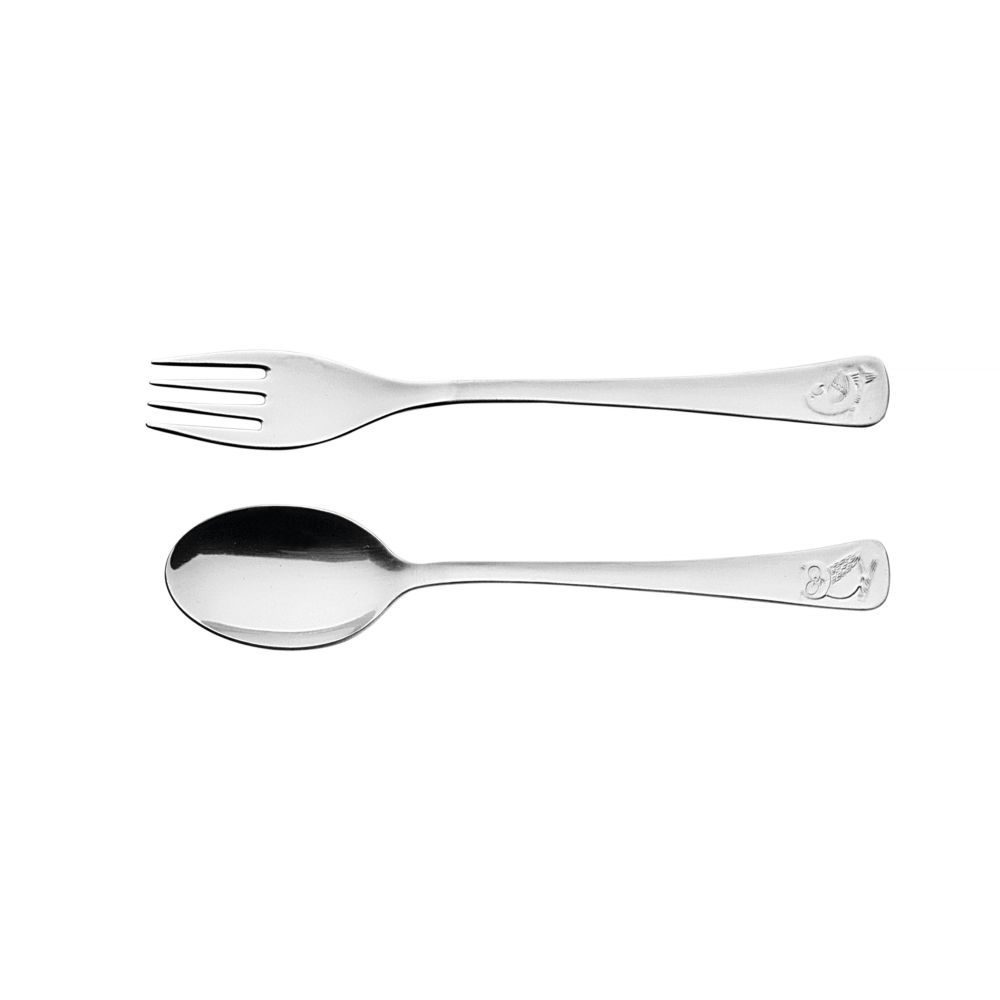 Tramontina 2pc Child's Flatware Set, Stainless Steel, Dishwasher Safe