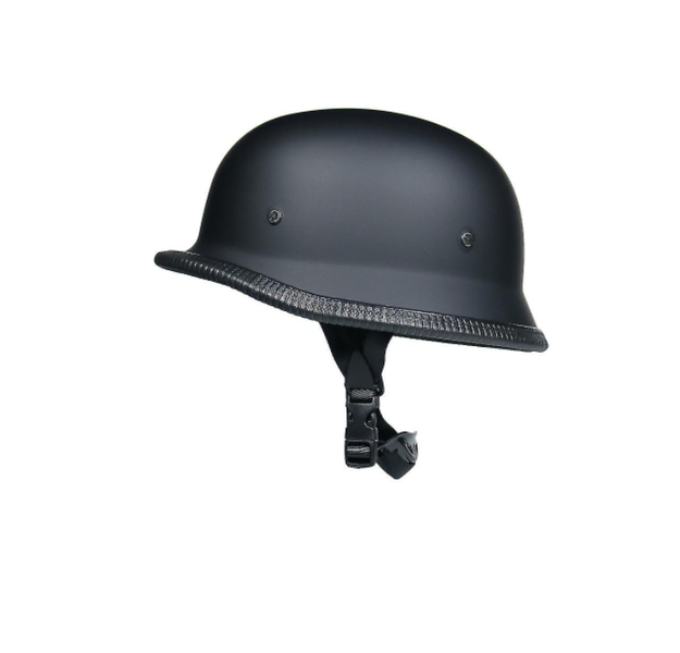 Novelty German Matt Black Chopper Biker Motorcycle Helmet